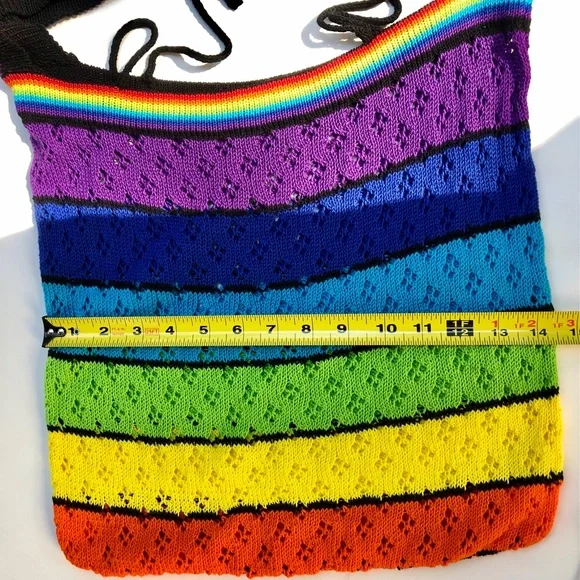 Rainbow knit purse - Picture 7 of 9